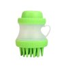 Silikonový kartáč na mytí psů s dávkovačem tekutého mýdla