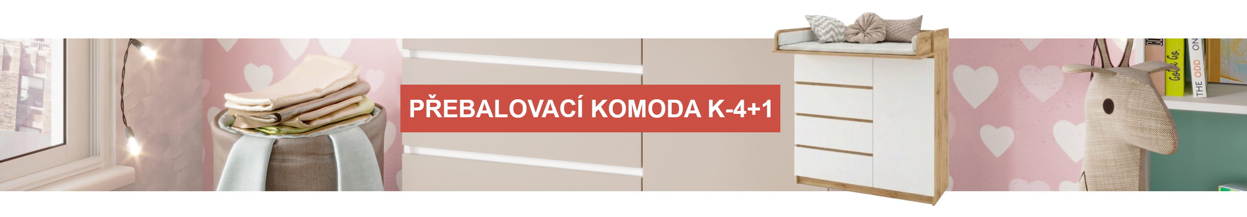 Přebalovací komoda K-4+1