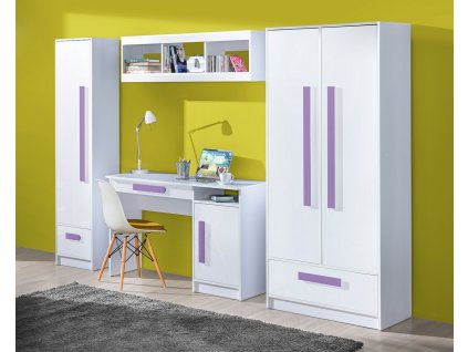 432801 detsky pokoj MALIA bila lesk fialova