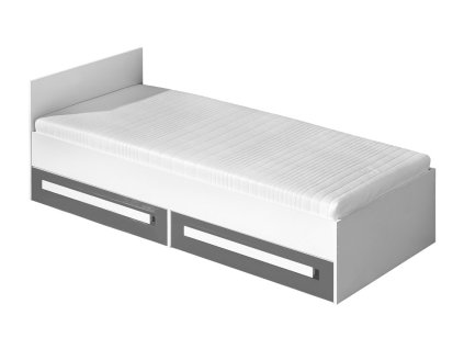 534987 detska postel MALIA 11 90x200 bila seda lesk
