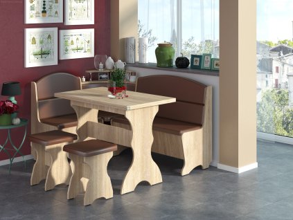 40632 rohova lavice senator set dub sonoma kozenka hneda