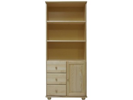 Policový regál 67a Klasik masiv borovice (Barva surové dřevo)