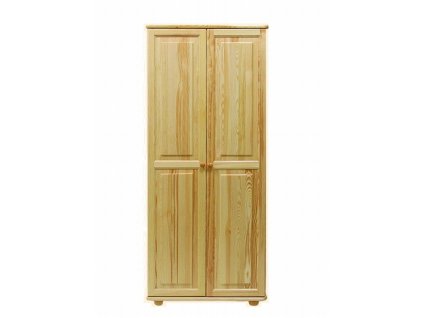 Šatní skříň 66 Policová Klasik (Barva surové dřevo, Šířka 80 cm)