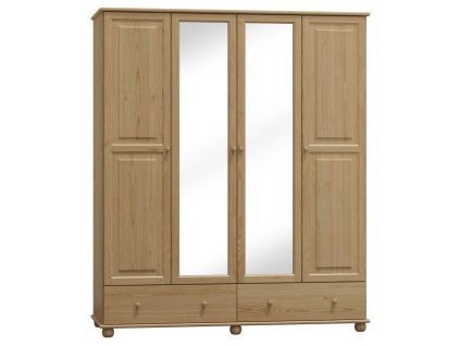 Šatní skříň 74 Klasik (Barva surové dřevo, Šířka 180 cm)