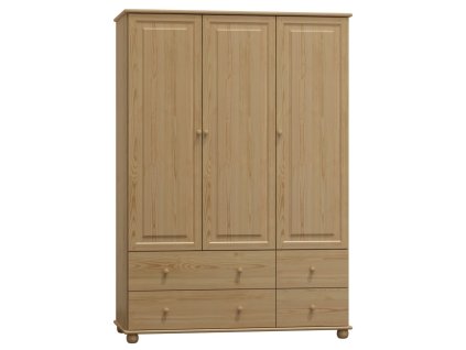 Šatní skříň 75-3 Klasik (Barva surové dřevo, Šířka 120 cm)