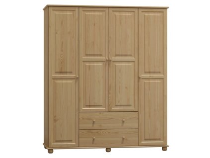 Šatní skříň 76 Klasik (Barva surové dřevo, Šířka 180 cm)