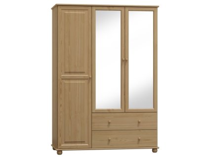 Šatní skříň 77 Klasik (Barva surové dřevo, Šířka 120 cm)
