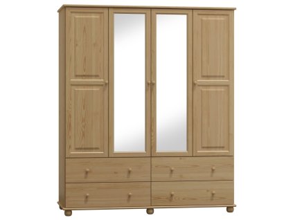 Šatní skříň 78 Klasik (Barva surové dřevo, Šířka 180 cm)