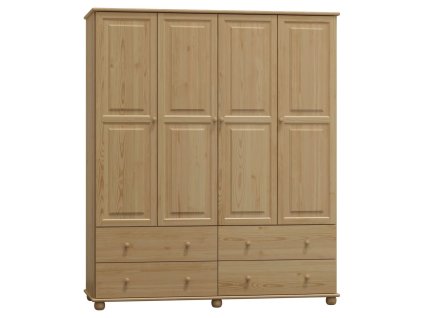 Šatní skříň 79 Klasik (Barva surové dřevo, Šířka 180 cm)