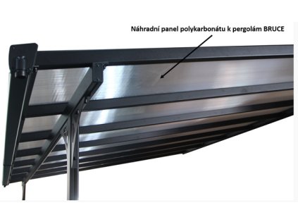 21372 panel polykarbonatu k pergolam bruce 3010 mm sedy