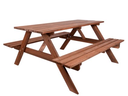 22182 piknik zahradni set dreveny 200 cm moreny