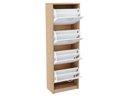 Výklopný botník LEXO 4K dub sonoma / bílá