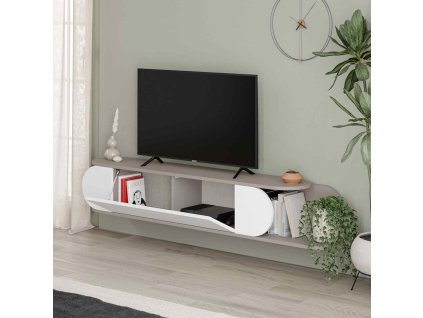 TV stolek NANA světlá moka / bílý