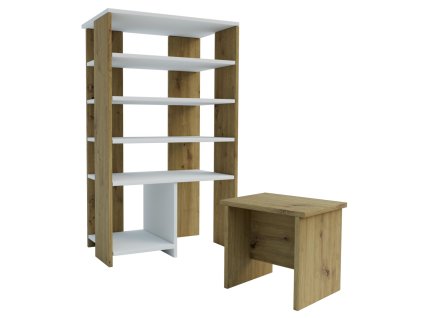 Botník MOLIS stolička dub artisan / bílá