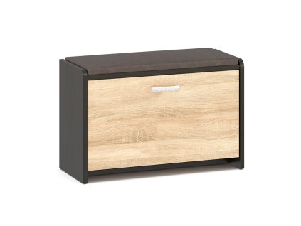 Výklopný botník OLIVAI  dub sonoma / wenge