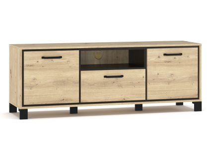 Televizní stolek 2D1S DOSTIN dub artisan / wenge