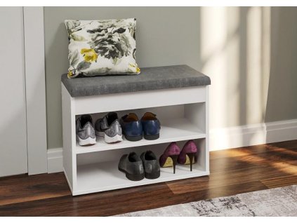 Botník s policí TELIN bílá