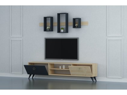 Obývací stěna YOKA dub / antracit