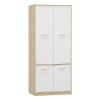4- dveřová věšáková skříň TEYO (barva bílá)