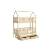 Patrová postel domeček s přistýlkou ORIANNA KIDBED FOUR + rošty  + ŠUPLÍKY