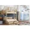Patrová postel domeček s přistýlkou ORIANNA KIDBED FOUR + rošty  + ŠUPLÍKY
