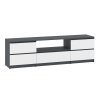Televizní stolek FUSION "NEW SYSTEM" (Barva antracit + bílá)
