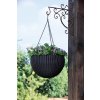 17607 2 kvetinac hanging sphere hnedy