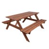 21045 piknik zahradni set dreveny se sklopnymi lavickami 180 cm moreny