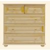 Komoda masiv borovice se zásuvkami 2+3 KARIN (Barva surové dřevo, Hloubka 42 cm)