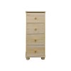 Komoda masiv borovice se zásuvkami 4 MARIKA (Barva surové dřevo, Hloubka 42 cm)