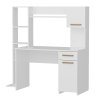 Psací stůl s regálem ALIMOS , bílá