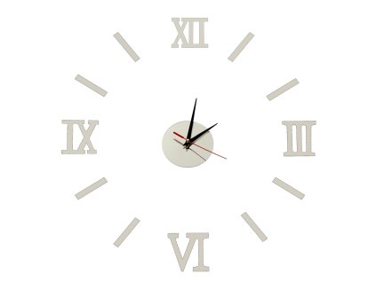 Zegar Scienny srebrny cyfry rzymskie 138709