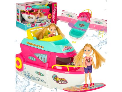 Lodz dla lalek jacht imprezowy rozkladany lalka deska surfingowa 173248