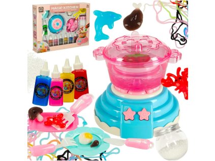 Klej zel krysztalowy 3D crystal glue magiczna kuchnia szablony kreatywny zestaw 62 elementy niebieski 168012