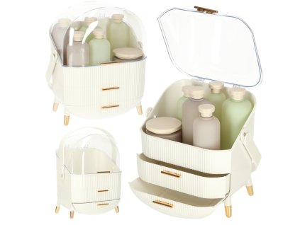 Szkatulka organizer na kosmetyki szafka biala 172156