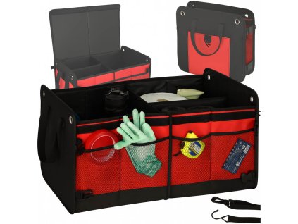 Organizer do bagaznika duza torba do samochodu czarny czerwony 178543