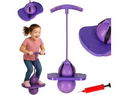 Skoczek dla dzieci pogo rownowaga jumper fioletowy 171359
