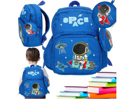Plecak dla przedszkolaka szkolny dzieciecy astronauta 30x14x23cm 171602