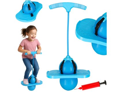 Skoczek dla dzieci pogo rownowaga jumper niebieski 171348