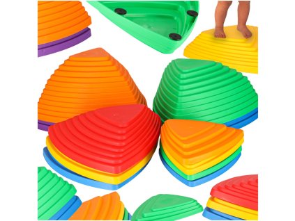 Sciezka sensoryczna kamienie rzeczne do treningu rownowagi podloga to lawa gra 11 elementow kolorowa 172102