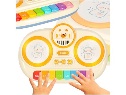 Pianinko organki interaktywne dla dzieci edukacyjne bezowy 168918