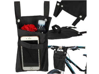 Torba na rower hulajnoge kierownice telefon sakwa rowerowa czarna 168406