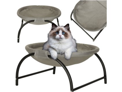 Legowisko hamak dla kota poslanie dla zwierzat na nozkach 45x42x23 cm 168098