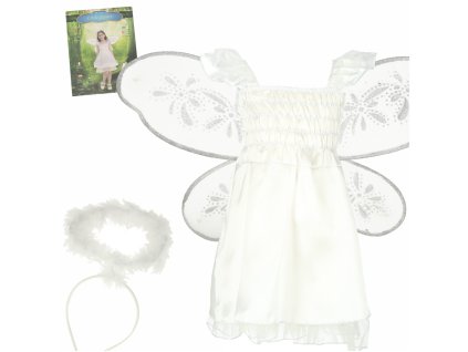 Kostium stroj karnawalowy przebranie aniolek aureola jaselka 3 el rozmiar M 165050