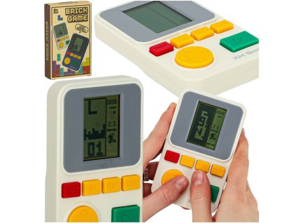 Gra elektroniczna zrecznosciowa konsola przenosna biala 163475