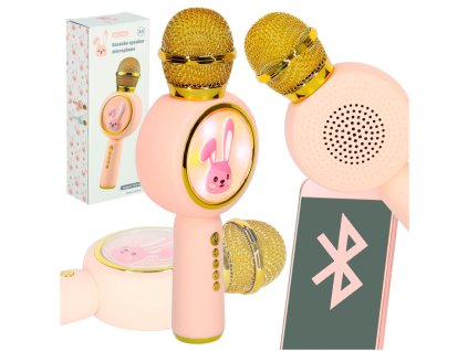 Mikrofon bezprzewodowy do karaoke kroliczek rozowy 162063