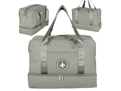 Torba podrozna bagaz podreczny 39 x 18 x 30 cm szara 162359