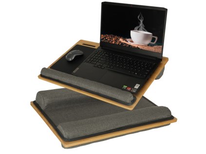 Stolik pod laptopa przenosny taca do lozka na kolana podstawka drewniany z poduszka 166649