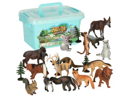 Figurki zwierzeta zoo zestaw do zabawy 19 el 158510