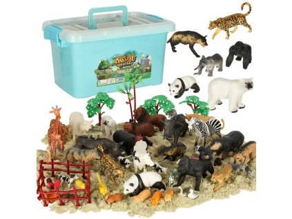 Figurki zwierzeta zoo zestaw do zabawy 59 el 158509